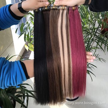 Double drawn adhesive skin weft tape 100% human hair extension,double drawn russian invisible tape in human hair extensions